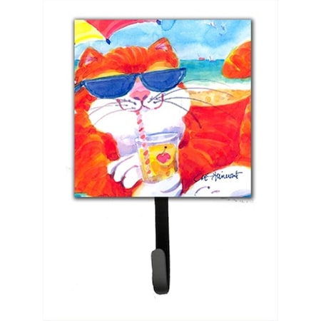 Jensendistributionservices Cool Cat With Sunglasses At The Beach Leash Holder Or Key Hook MI1656326
